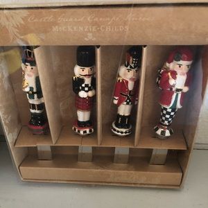 MacKenzie Childs Nutcracker cheese knives set